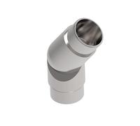 Sellon24® A/0313-242 Connecteur articulé en acier inoxydable réglable à 90° pour main courante tube Ø 42,4 x 2,0 mm V2A Connecteur réglable Raccord enfichable pour main courante tube rond pour