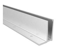 Sellon24 Garde-corps en verre, profilé de sol en aluminium, montage au sol, profilé en aluminium anodisé pour verre 12-21,52 mm, matériau plein certifié ABP, charge maximale G/h : 3 kN - Configurateur