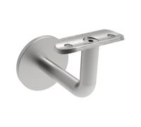 Sellon24 Lot de 6 supports de main courante en acier inoxydable V2A pour tube rond Ø 42,4 mm, 6 pièces Support de main courante mural avec rosace Ø 60 mm et fixation centrale M8, poli K320