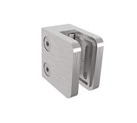 Sellon24 MOD29 Support de serrage en acier inoxydable V2A - Rectangulaire - Pour plaque de verre - 30 x 30 mm - 4-8 mm - 42,4/plat
