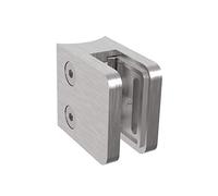 Sellon24® MOD29 Support de verre rectangulaire en acier inoxydable V2A pour verre, support de serrage pour plaque de verre, 30 x 30 mm, verre 4-8 mm, 42,4/plat