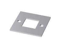 Sellon24® Pied de montage 88 x 88 mm - Ancrage au sol - Bride de sol - Plaque de sol pour 40 x 40 x 2,0 mm - Carré brut naturel A/1981-088x40x4-N