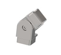 Sellon24 Raccord articulé en acier inoxydable V2A AISI 304 poli 40 x 40 mm main courante carré réglable