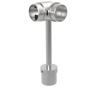 Sellon24 Raccord articulé en acier inoxydable V4A AISI 316 poli, 42,4 mm, main courante réglable, connecteur de tuyau, garde-corps