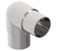 Sellon24® Raccord en acier inoxydable pour rampe 42,4 - Accessoires pour escalier - Support mural pour rampe - Support de main courante - Connecteur - Coude d’angle - Tube - Tuyau en acier inoxydable