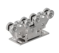 Sellon24® Roulement de portail coulissant en acier inoxydable/acier galvanisé profilé 60, 70, 80 (acier 80 x 80 H/34-8-80 x 80-HEAVY)