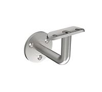 Sellon24® Support de main courante en acier inoxydable - Support mural - Main courante en bois - Support de tube mural en bois - Tube rond - Plaque de support 42,4 0112-042