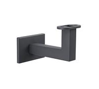 Sellon24® Support de Main Courante Mural Avec Trou LED - Rectangulaire Pour Balustrade en Bois - RAL 7016 Anthracite Peint Par Pulvérisation