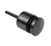 Sellon24® Support de point en acier inoxydable - Diamètre 50 mm - PVD - Noir V2A 8-17,52 - Connecteur flexible en verre poli - Réglable - Pour garde-corps en verre