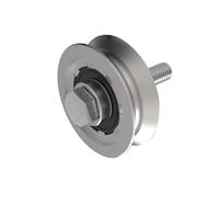 Sellon24® U - Roulette pour portail coulissant - Diamètre 60, 80, 100 R8 - Rainure ronde - Pour portail d'entrée - Rail en U - 100 cm galvanisé (100 mm H/06 V)