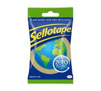Sellotape Zero Ruban en Plastique Transparent Multi-Usages pour Objets Ménagers, Ruban d'Emballage Transparent pour Coller des Enveloppes, Ruban d'Emballage Facile à Utiliser, 24 mm x 30 m