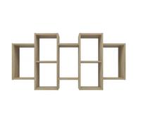 SELMA - Bibliothèque suspendue style moderne salon - 129.5x20x65 - 7 tablettes