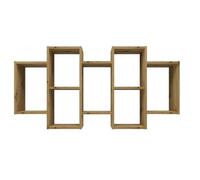 SELMA - Bibliothèque suspendue style moderne salon - 129.5x20x65 - 7 tablettes