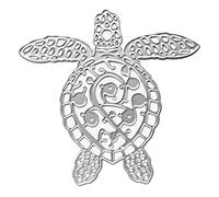Selma. Pochoir de découpe en forme de tortue en métal pour scrapbooking, album papier, carte de gaufrage