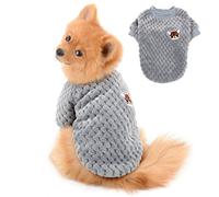 SELMAI Pulls pour Petits Chiens de Taille Moyenne Pull Doux et Moelleux pour Chiot Chihuahua Manteau Teckel Vêtements en Peluche Chats Animaux de Compagnie Coupe-Vent par Temps Froid Hiver Gris S