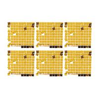 Selon de Paillettes Brillantes Panneaux de Paillettes décoration Premium PVC Photography Accessoires pour la fête d'anniversaire de fiançailles Décor de Mariage 6pcs 30x30cm (Or)