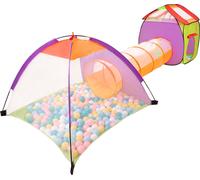 Selonis 3in1 Tente De Jeu Avec Tunnel 100 Balles ∅6cm Tente Avec Balles Colorées Pour Bébés Et Enfants