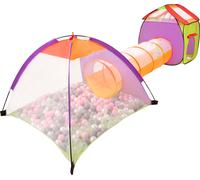 Selonis 3in1 Tente De Jeu Avec Tunnel 900 Balles ∅6cm Tente Avec Balles Colorées Pour Bébés Et Enfants