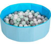 Selonis Bain de balles pliable avec 200 balles pour animaux de compagnie, bleu