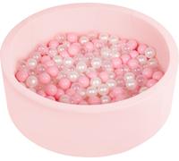 SELONIS Balle de piscine Balle de piscine pour enfants 90X30cm/200 balles rondes, rose : Rose poudré/perle/transparent