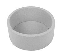 SELONIS Piscine À Balles 70X30cm/SANS Balles Ronde en Mousse pour Bébé Enfant, Gris Clair