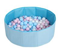 Selonis Piscine à balles pliable 90x30cm 300 balles ∅6cm Piscine à balles ronde Avec balles colorées Pour Bébés Et Enfants