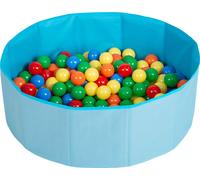 Selonis Piscine à balles pliable 90x30cm 200 balles ∅6cm Piscine à balles ronde Avec balles colorées Pour Bébés Et Enfants