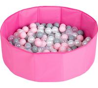 Selonis Piscine à balles pliable 90x30cm 200 balles ∅6cm Piscine à balles ronde Avec balles colorées Pour Bébés Et Enfants