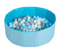 Selonis Piscine à balles pliable 90x30cm 200 balles ∅6cm Piscine à balles ronde Avec balles colorées Pour Bébés Et Enfants
