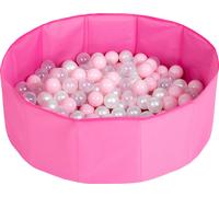 Selonis Piscine à balles pliable 90x30cm 200 balles ∅6cm Piscine à balles ronde Avec balles colorées Pour Bébés Et Enfants