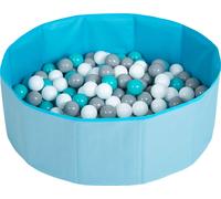 Selonis Piscine à balles pliable 90x30cm 200 balles ∅6cm Piscine à balles ronde Avec balles colorées Pour Bébés Et Enfants