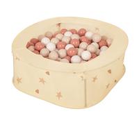 Selonis Piscine Pliable À Boules pour Bébés Pop-Up Maison Tente De Jeu pour Enfants 81X81X28cm/100 Balles 7cm L'intérieur Et L'extérieur, Beige Clair: Beige Pastel/Saumon/Blanc