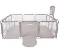 Selonis Playpen Grande aire de jeux sans ballons Parc pour enfants, gris