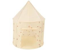 Selonis Tente De Jeu pour Enfants Château Maison De Jeu en Forme De Pavillon De Jeu 100X130cm Pliable Tente Pop-Up Enfant Motifs D'étoiles, Beige Clair