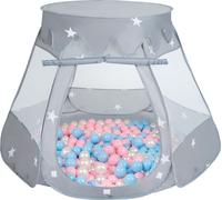 Selonis Tente de Jeux 105x90cm 200 Balles ∅6cm Tente Avec Balles Colorées Pour Bébés Et Enfants