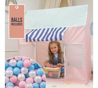 Selonis Tente Pour Enfants Maison De Jeu Avec 300 Balles Glacière Pliable Pour Enfants Tente De Jeu Facile À Construire Stimule L'imagination Et La Créativité Idéal Pour L'intérieur Et L'extérieur, Ro
