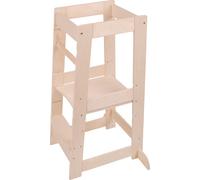 Selonis Tour d'apprentissage pour enfants Chaise d'apprentissage Aide-cuisine Accessoires Montessori KH-100X, naturel