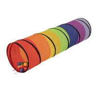 Selonis Tunnel Pliable pour Enfants avec 200 Balles Tente, Multicolore: Jaune/Vert/Bleu/Rouge/Orange