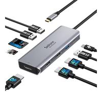 Selore Adaptateur USB C HDMI Compatible pour MacBook Pro 2016/2017 Lenovo Yoga 720 Dell XPS 12/13/15/Chromebook Plus, 5 en 1 USB-C vers Sortie HDMI, SD + Lecteur de Carte MicroSD et 2-Ports USB 3.0