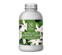 Sels de Bain Monoï de Tahiti 600g - Sels Marins Aromatisés et Huile de Noix de Coco et Extrait de Gardenia Tahitensis - Sels de Mer Apaisantes et Hydratantes - Bain Relaxant - Bon Sommeil
