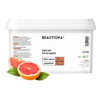 Sels de bain pamplemousse 2,5 kg - Additif de bain naturel avec huile essentielle - Bain relaxant pour le corps et les sens - Sans parabènes ni colorants - Pour baignoire et bain de pieds