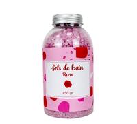 Sels de Bain Rose 450g - Relaxation Détente, Spa à la Maison, Soin Corps - Sels de Bain Relaxant Muscle Naturel, Bien Etre - Pour Adulte et Enfant - French Tendance