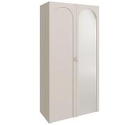 Selsey Armoire Chambre Adulte avec Miroir Largeur 100 cm Couleur Cachemire - Dressing Chambre Adulte Fonctionnel - Armoire Deux Portes Élégante avec 7 Étagères Et Penderie, Fabriquée en Europe