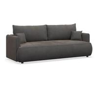 Selsey Canapé Convertible 3 Places avec Coffre - Sofa Lit 226 cm Système DL - Gris foncé Tissu Chenille Easy Clean - Fonction Couchage Design Moderne pour Salon