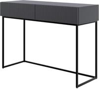 Coiffeuse avec tiroirs - VELDIO - 110 cm - noir - avec pieds noirs