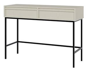Selsey Coiffeuse avec Rangement Table De Maquillage avec 2 Tiroirs Deboute Coin Beauté Style Moderne 110 cm Beige Sable Evo