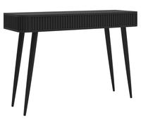 Selsey Coiffeuse de Maquillage - 113 cm - Rainurée - Push to Open - Fermeture Douce - Pieds Noirs - Ovarlo