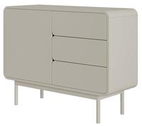 Selsey Commode À 3 Tiroirs 1 Porte sur Pieds Meuble De Rangement Push to Open 104 cm Beige Gris Oro
