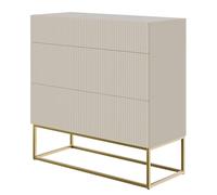 Commode avec tiroirs - VELDIO - 90 cm - taupe (gris-beige)