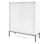 Selsey Commode, Bois d'ingénierie, Blanc, 125 cm Hauteur